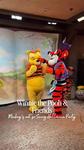 A little bit of silly, a little bit of spooky, and a whole lot of Pooh Bear magic! 🍯🎃💛 Winnie the Pooh and his friends are bringing the sweetest kind of Halloween fun to Mickey’s Not-So-Scary Halloween Party! From their adorable costumes to their sweet appearances, these silly old bears make spooky season even more magical. 🐻👻 Who’s your favorite Hundred Acre Wood friend to see at the party? 🍂✨
