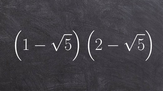 Learn to multiply two binomial radical expressions using FOIL