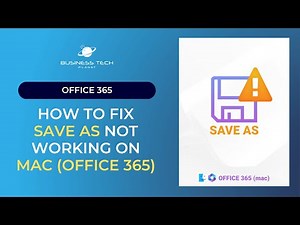 How to fix Save As not working on mac (Office 365)