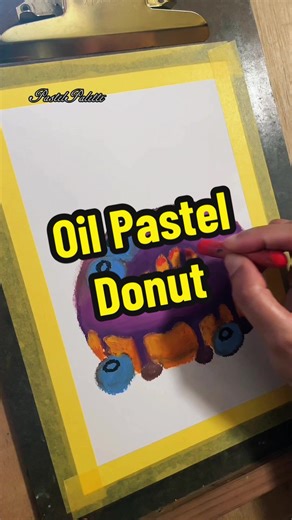 Oil Pastel Donut Art Tutorial
