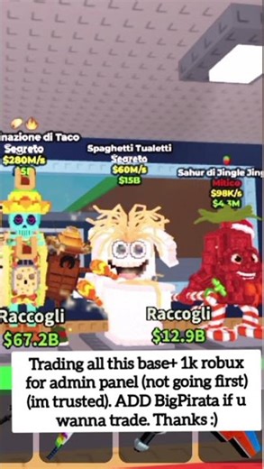 Trading Admin panel- add BigPirata