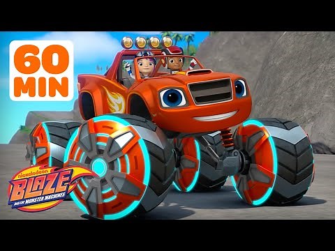 1 HOUR of Blaze's Power Tires & Transformations! 🛞 w/ AJ & Gabby | Blaze and the Monster Machines