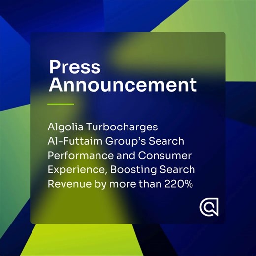 After seamlessly integrating several powerful search features of Algolia’s AI Search platform, Al Futtaim Group's website performance soared with an impressive 200% surge in search-driven orders and over 220% increase in revenue! “We witnessed dramatic improvements across critical performance metrics," says Ankita Singh, Conversion Rate Optimization Manager at Al-Futtaim. "After implementing Algolia’s AI search platform, search-driven orders surged 200% and revenue increased 220%. Notably, our s