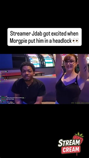 StreamCreamTv on Instagram: "Streamer Jdab got excited when Morgpie put him in a headlock 👀 #jdab #morgpie #oscs #twitch #reels @1jdab1 @bigguswombus"