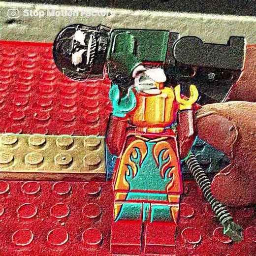 Lego stop motion fight