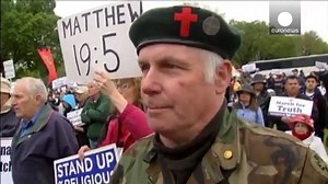 US anti-same sex marriage march in Washington