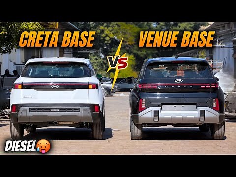 Hyundai Venue Base Model Vs Creta Base Model - Which is Better ? | New Venue Hx2 Vs Creta E 2026