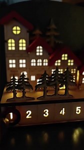 Wooden Village LED Advent Calendar from Costco #christmasdecor #costco #christmas