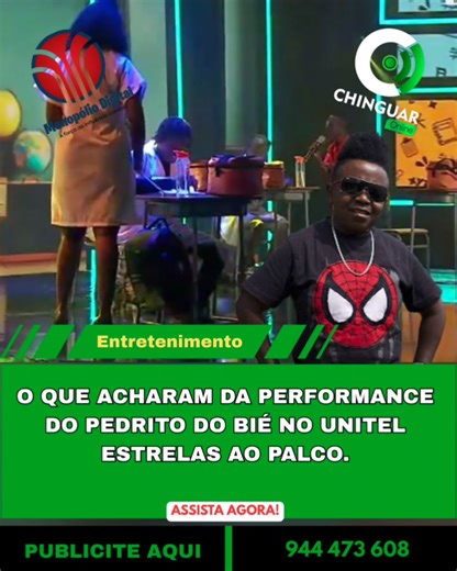 Pedrito do Bié leva professora ao palcos do unitel estrelas ao palco | Chinguar Online