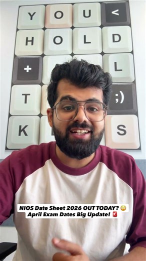 NIOS Date Sheet 2026 OUT TODAY? 😳 April Exam Dates Big Update!