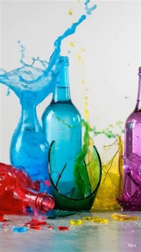 Satisfying Color Splash Bottle Break 🌈 💥/Color Bottle Smash in Slow Motion 😱