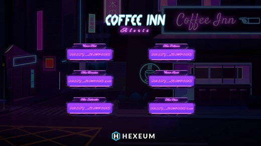 Coffee Inn, Free Twitch Overlays Package - Hexeum