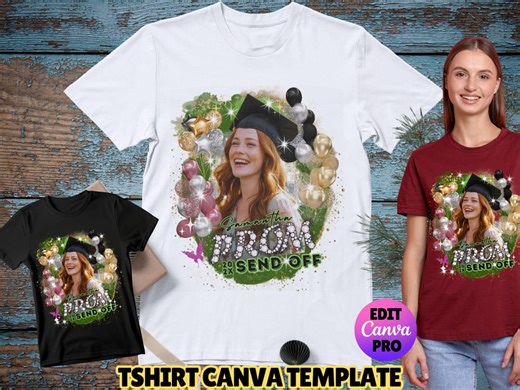 Prom Send off T-shirt Template Editable Canva Tshirt Class of 2026 High School Part Shirt Graduation School Tee Prom Shirt Template Gift Her - Etsy