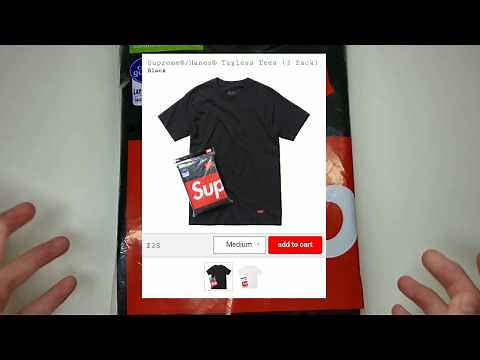 Supreme SS18 Hanes Tees - Unboxing and Quick Review!