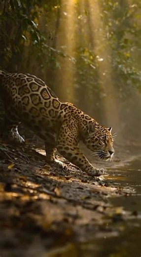 Ambush! Jaguar Takes on the Mighty Crocodile Slow Motion Attack