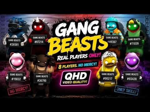 Eight Convicts Started a Massacre 🔥 8-Player Gang Beasts Online Bloodbath