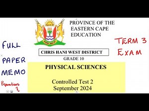 Physical Science Grade 10 Revision - Term 3 Exam Eastern Cape ‪@mathwithlightone‬