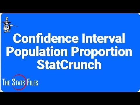 6.4.45 Confidence Interval for Population Proportion using StatCrunch