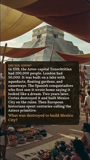 When Hernan Cortes and his men first saw Tenochtitlan in November 1519, they couldn't believe it was