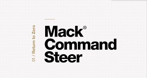 Michael Waltrip learns how Mack Command Steer automatically returns the steering wheel to zero, helping truck drivers like NASCAR hauler Tony Fripp effortlessly maneuver into even the tightest of spaces. | Mack Trucks