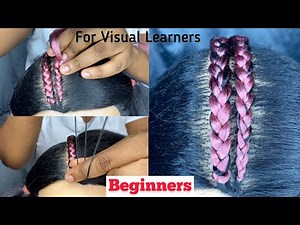 2 Ways To Cornrow with Extensions For BEGINNERS, *Detailed* Beginner #cornrow #protectivestyles