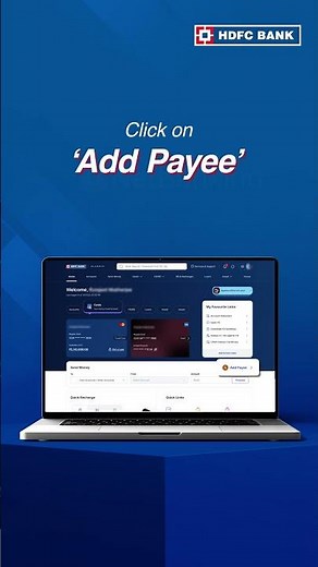 How to Add a Payee in HDFC Bank NetBanking