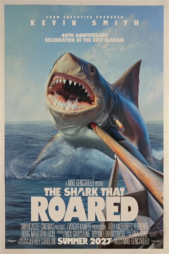 Kickstarter on Instagram: "The Shark That Roared is a new documentary that dives into the 40th anniversary of Jaws: The Revenge and its transformation from box-office flop to beloved cult classic. Executive produced by @thatkevinsmith Help bring the film to life by backing the Kickstarter! Link in bio 🔗"