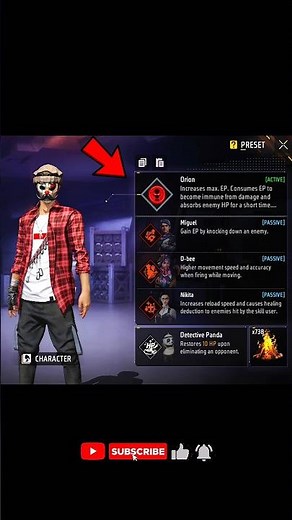 😈Top 3 Orion best Character Combination|Best character skill for cs rank#freefire #viral#shorts