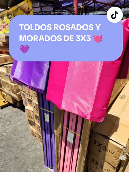 Toldos Rosados y Morados de 3x3 en Santiago