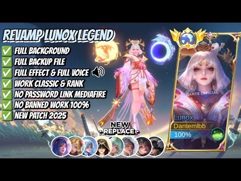 REVAMP Script Skin Lunox Legend - Divine Goddess No Password | Full Effect Voice | Patch Terbaru