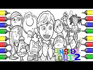 Inside Out 2 NEW Coloring Pages / How To Color All Characters from Inside Out 2