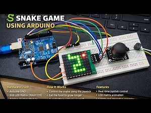 Arduino Snake Game Using 8x8 LED Matrix and Joystick with Buzzer