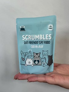 What makes our NEW cat food pouches different? 🚫 Zero added sugar 🍗 Over 80% meat ♻️ 100% recyclable pouch It’s no wonder they’re causing a feline frenzy. Try them today with 25% off your first order. | Scrumbles