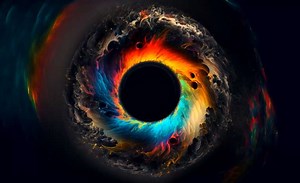 Abstract Colorful Black Hole - Cosmic Vortex 4K Live Wallpaper