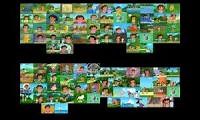 Mix of 4 videos from youtube : 4 Seasons from Dora the Explorer (102 episodes played at the same time)