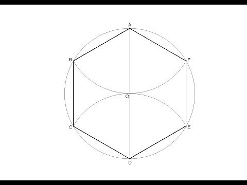 Regular hexagon inscribed in a circle
