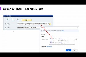 08.03.实战：通过 VBScript 实现 SAP 桌面流自动化