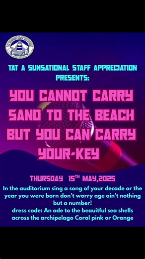 Day 4 of a Sunsational Sraff Appreciation week and we carry our own key today as an ODE to the beautiful sea shells of pink and orange