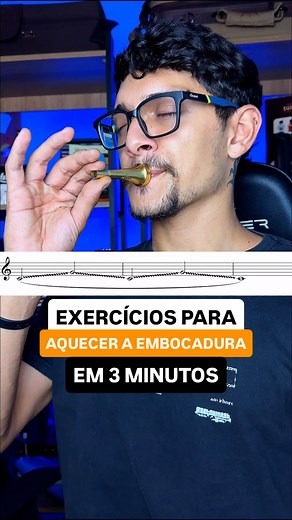 🔥 Exercícios para AQUECER a EMBOCADURA em 3 minutos no TROMPETE e trombone (leia a legenda) 🎺 Esses dois exercícios são rápidos, simples e muitas vezes já deixam você preparado para tocar durante um culto, um ensaio ou até um desfile. 🎯 1º exercício – Aquecimento de bocal: use glissandos conectando todas as notas de uma região a outra, sem cortes no som. Vá descendo as 7 posições. 🎯 2º exercício – Escalas no instrumento: toque com o fluxo de ar o mais controlado possível, sem forçar. Respire