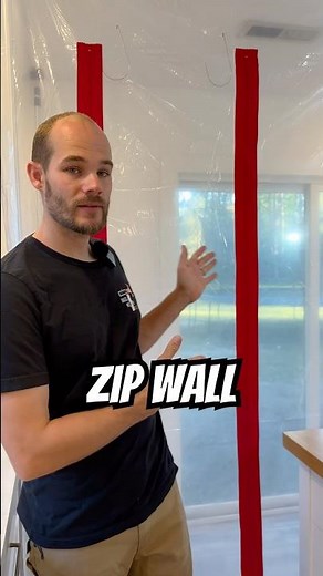 Zip Wall easily set up a wall of plastic #dustcontrol