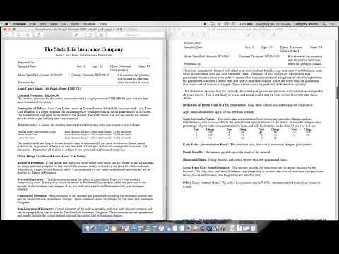OneAmerica Asset Care 1 Illustrations Explained Video