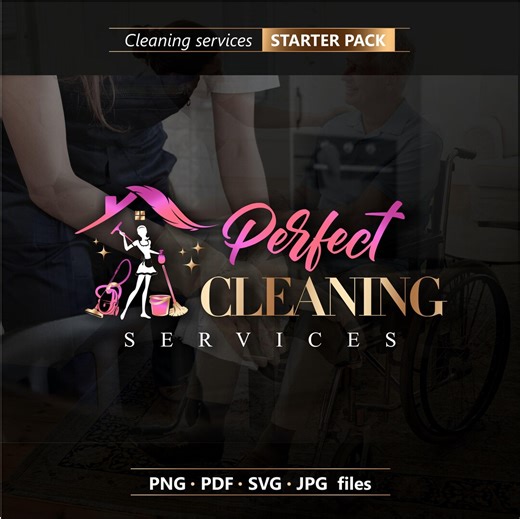 Cleaning Service Logo Design | Customized Branding Kit Design (digital Files) 53 - Etsy