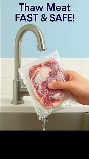 How to Thaw Frozen Meat FAST and SAFELY – Kitchen Life Hack!