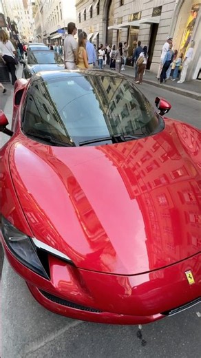 Why everyone is obsessed with this Cherry Red Ferrari 🍒🔥 #ferrari #supercar #shorts