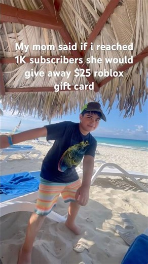 My mom said if i reached 1K #newsubscribers we will give away a $25 roblox gift card #subscribe