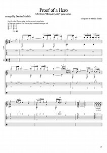 Proof Of A Hero - Guitar Solo - Intermediate Digital Sheet Music | Sheet Music Plus