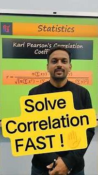 Karl Pearson Coefficient of Correlation SOLVED in 60 Seconds? #shorts #statistics