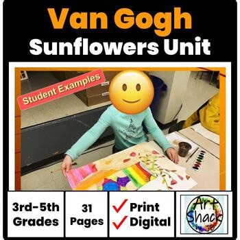 Van Gogh Sunflowers Drawing Lesson/Unit/Digital Resource/Elementary School Art