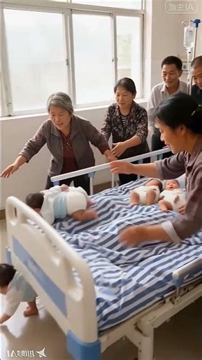 Mother gives birth to 4 children .#ai #baby #cute #shorts