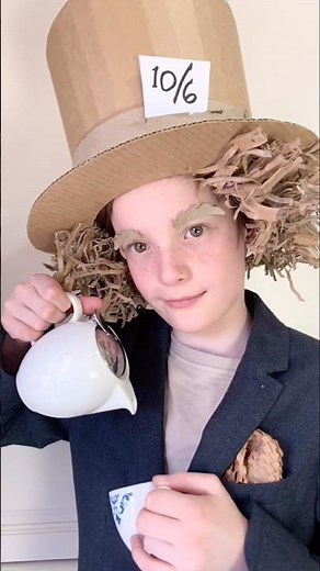 Come get ready for a tea party with me as I make this Mad Hatter costume using recycled packaging.